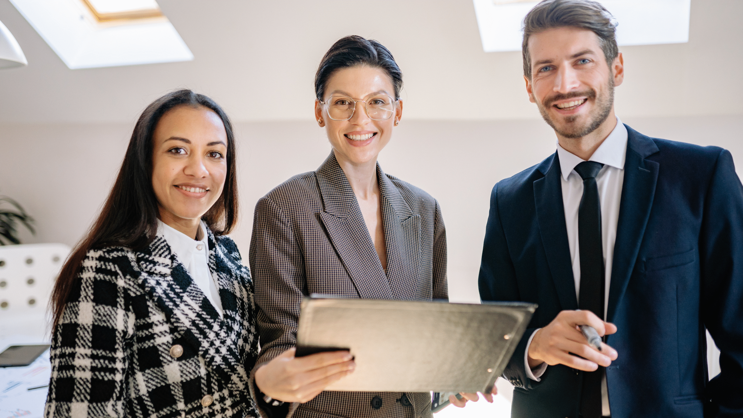 Government professionals working in public sector office managing digital services and administration